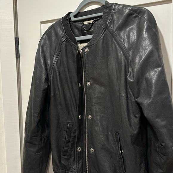 Maison Scotch Mademoiselle Leather Jacket Size 3 - Picture 5 of 6
